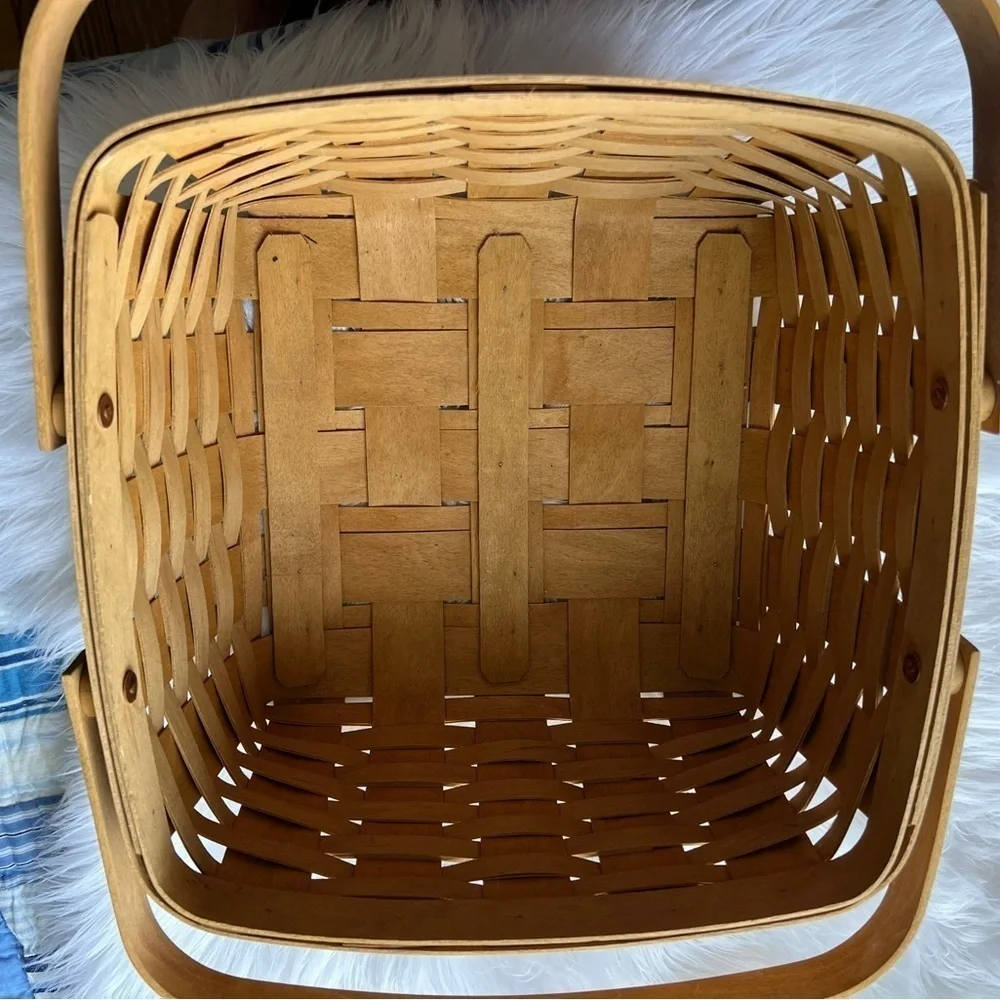 Longaberger Woven Handmade Basket 2003 Double Handle